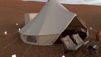 Glamping in desert